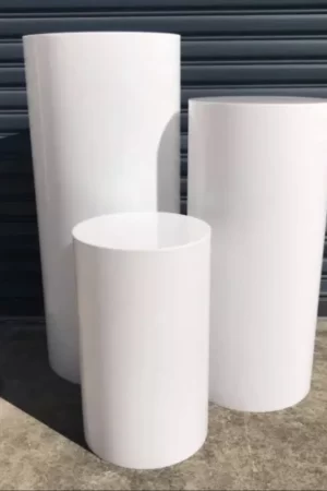 White Cylinder Plinths
