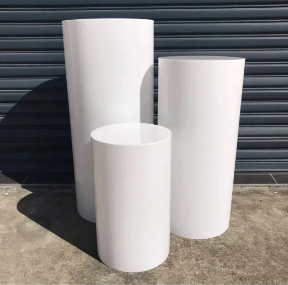 White-Cylinder-Plinths-Ottawa