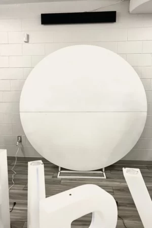 White Round Backdrop