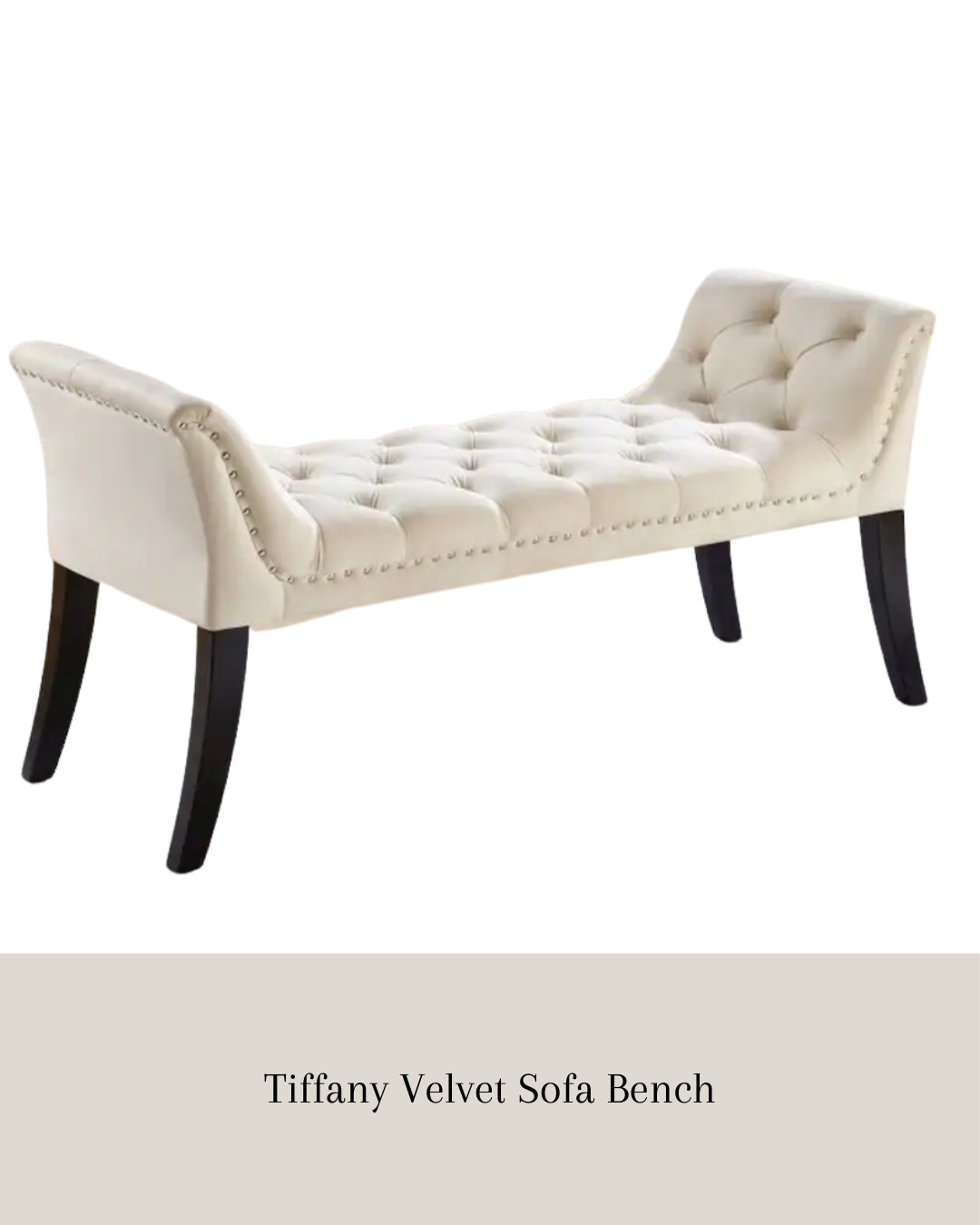 Tiffany Velvet Sofa Bench